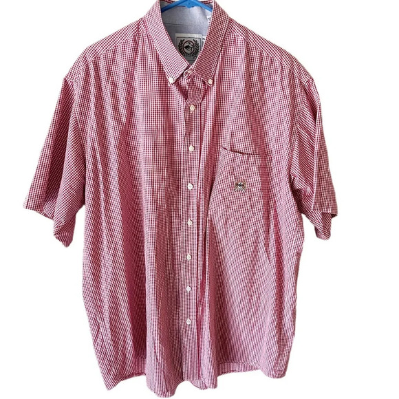 Cinch Men's Shirt XL Red White Gingham Checked Button Down Western Classic - Picture 1 of 8